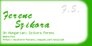 ferenc szikora business card